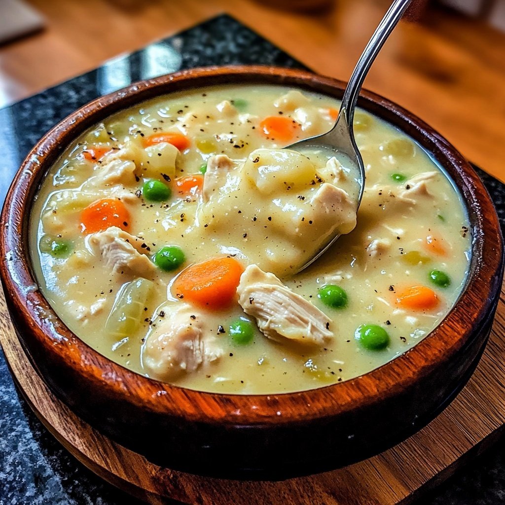 Slow Cooker Chicken Pot Pie Soup