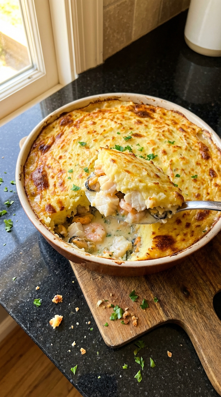 Seafood Shepherd's Pie Delight