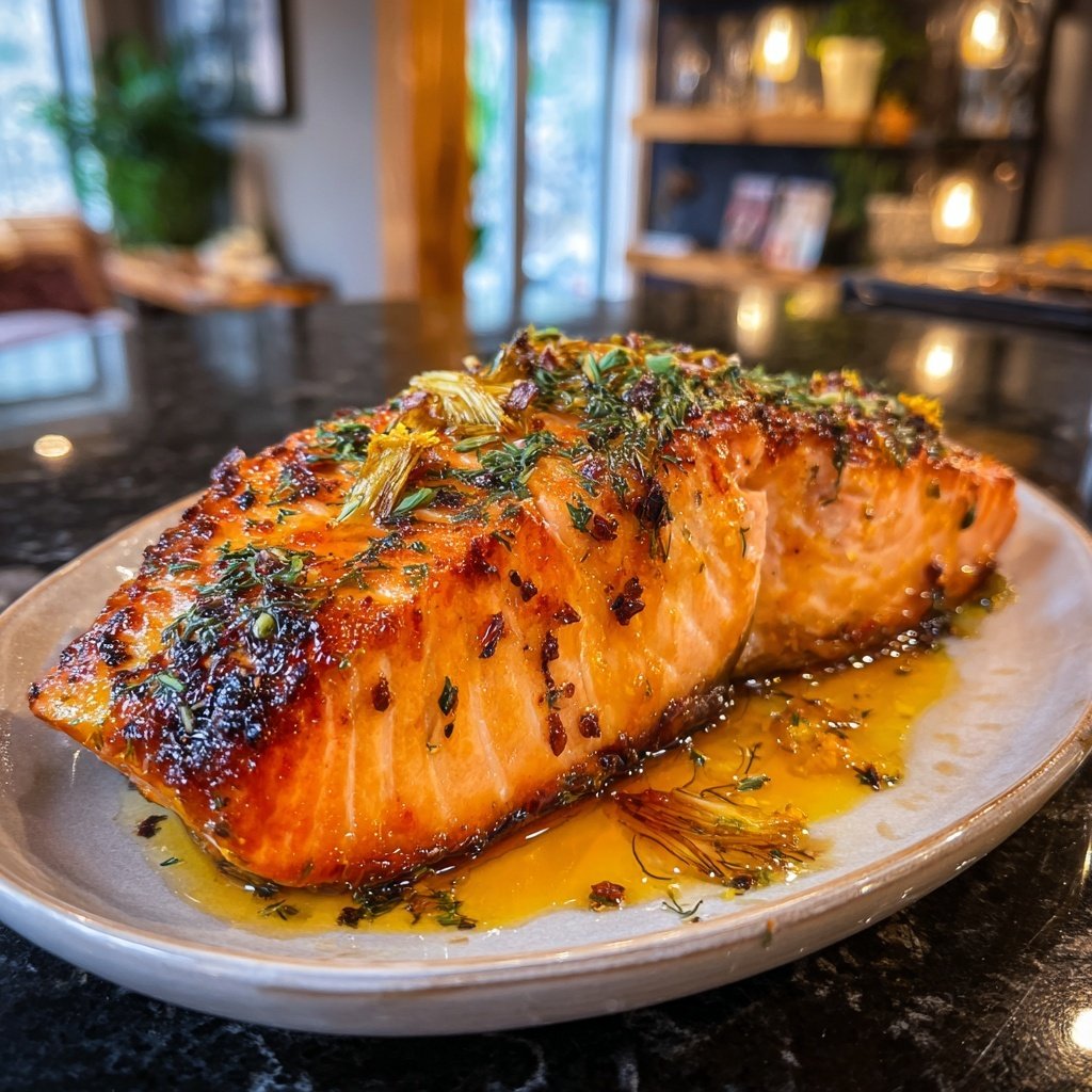 Slow Roasted Salmon Orange Fennel