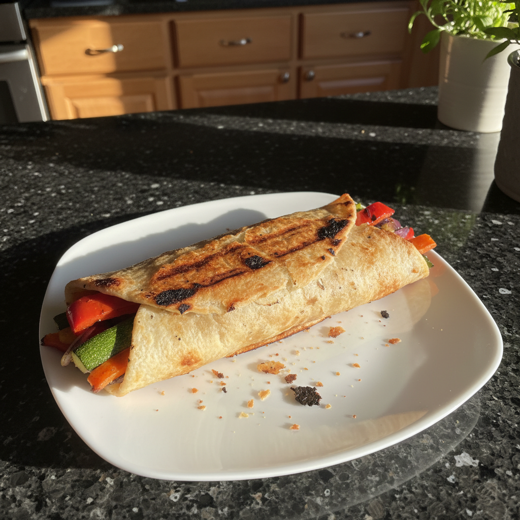 Satisfying Wrap with Grilled Veggies