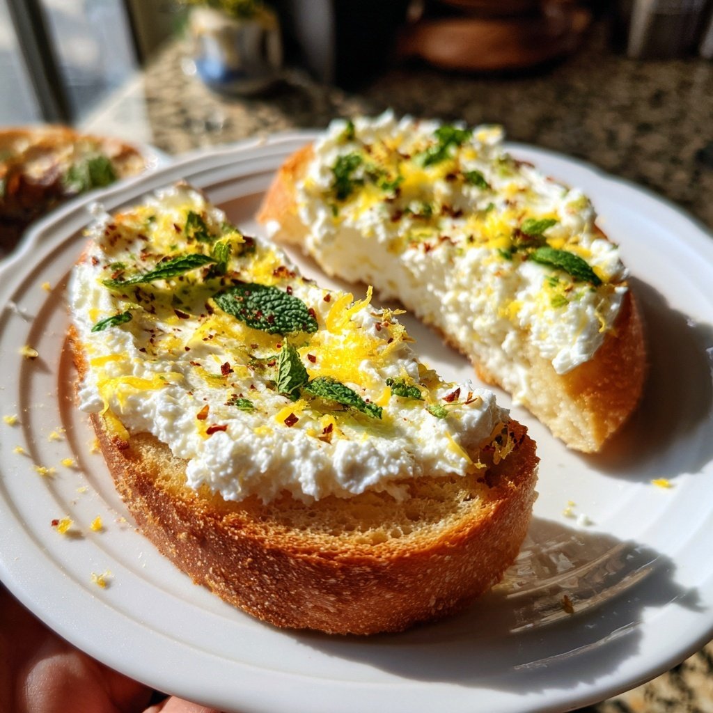 Lemon Ricotta Breakfast Toast
