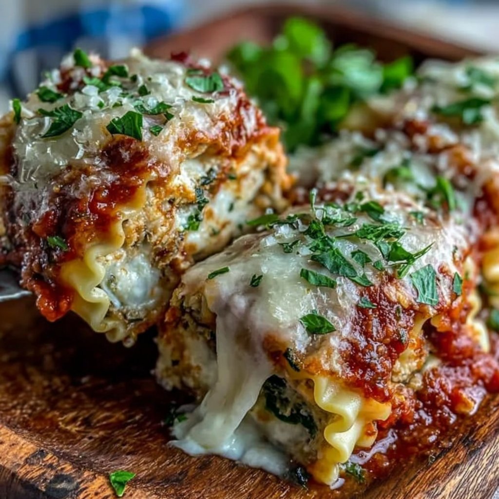 Turkey Spinach Lasagna Rollups