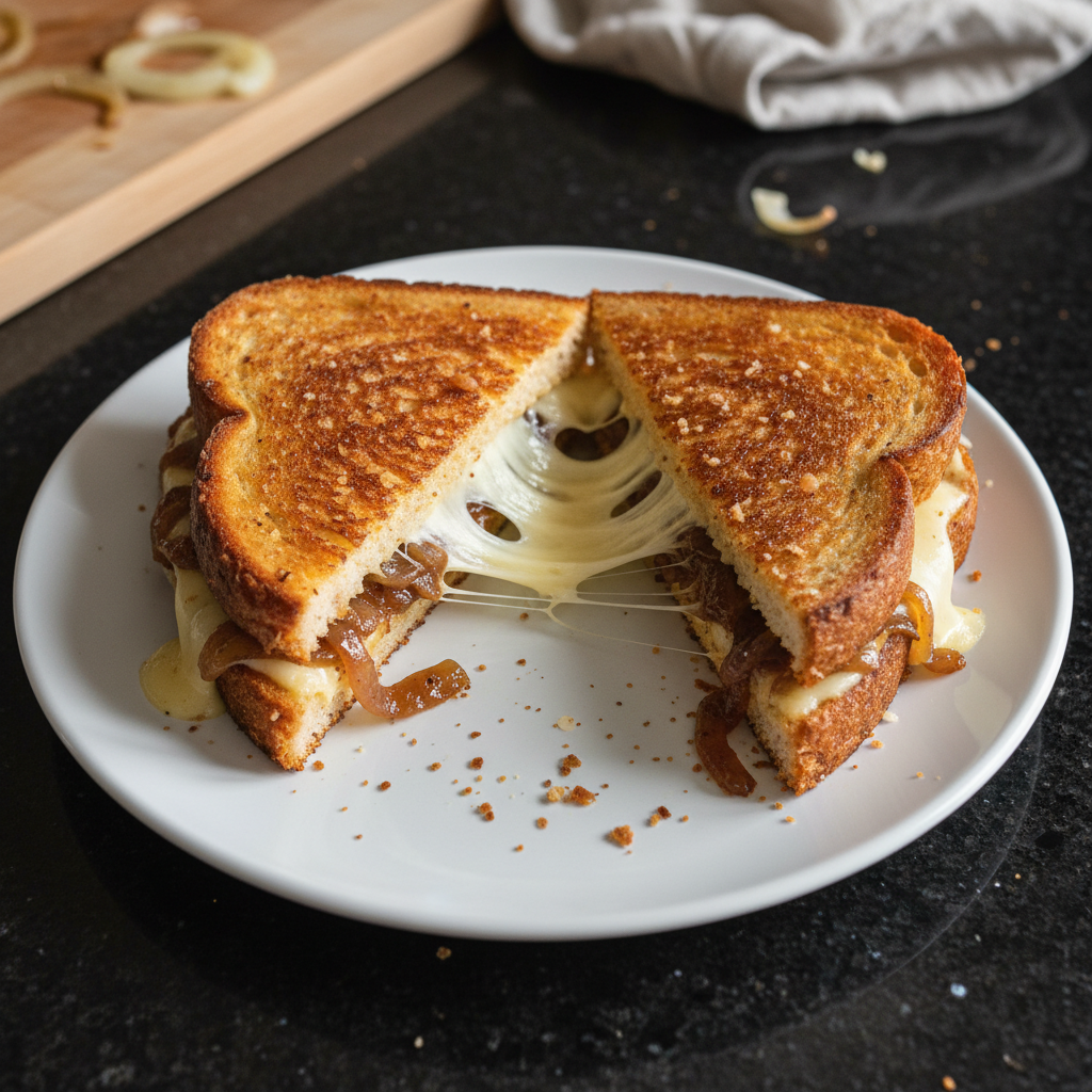 Caramelized Onion and Brie Grilled Cheese