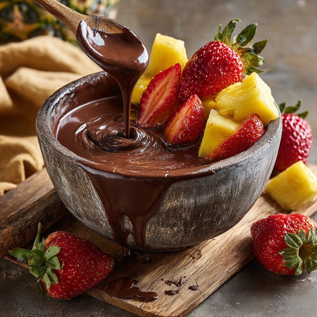 Tropical Fruit Chocolate Fondue