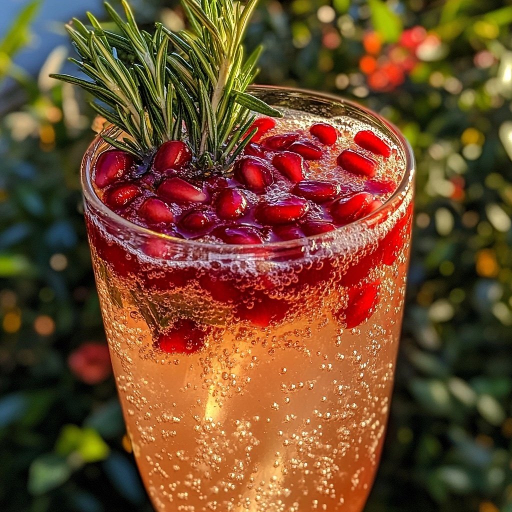 Pomegranate and Rosemary Gin Fizz Recipe