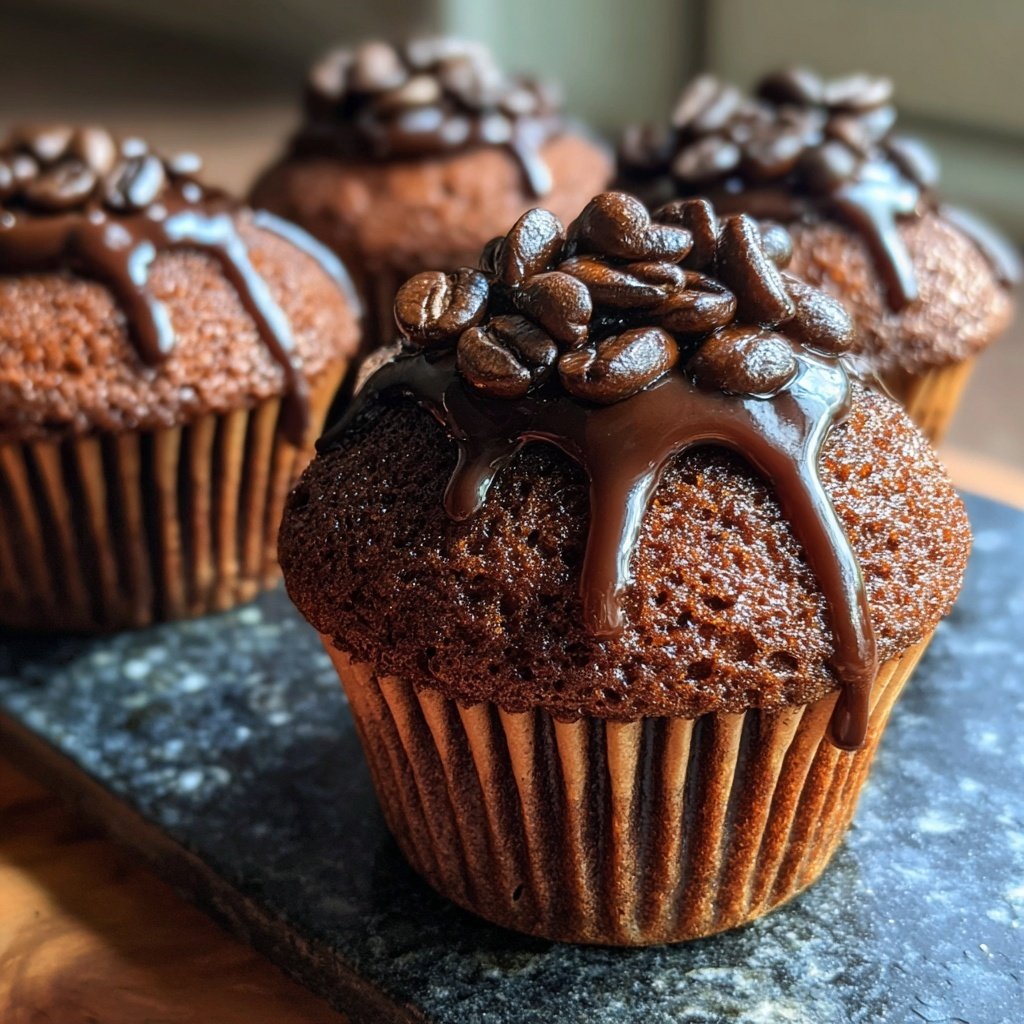 Chocolate Coffee Bean Cupcakes