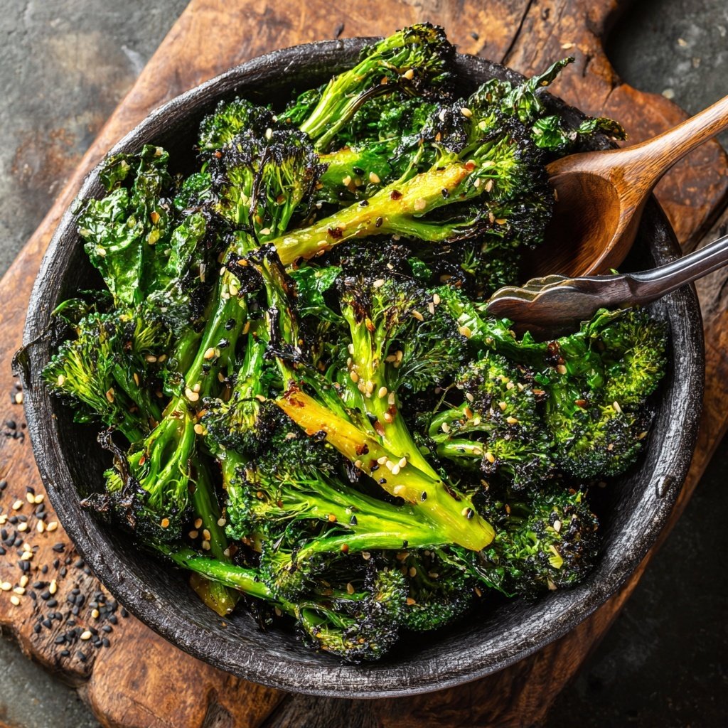 Sesame Ginger Roasted Broccoli