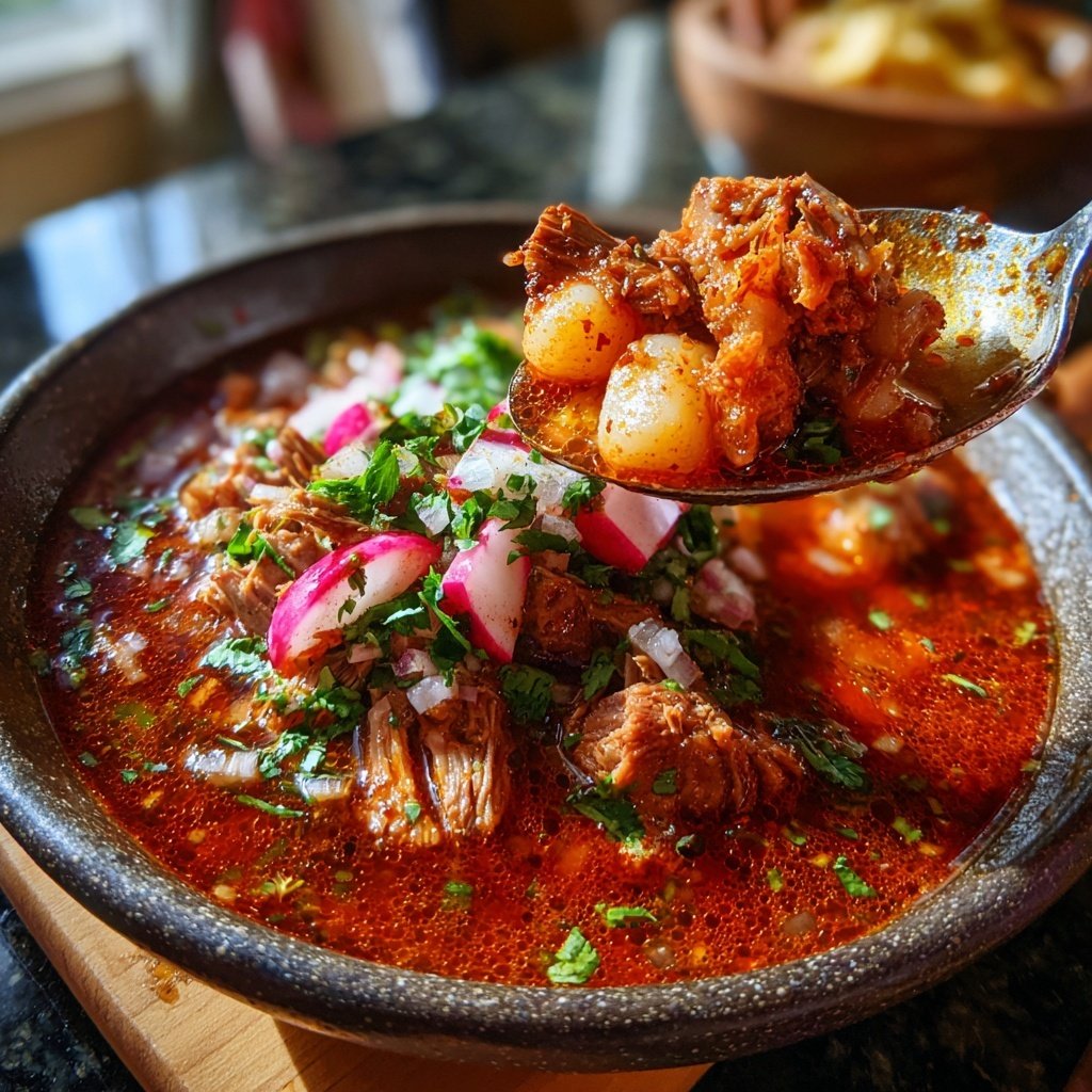 Slow Simmered Red Pozole Stew