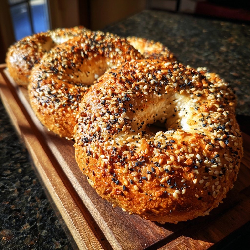Protein Bagels with Everything Seasoning Mix