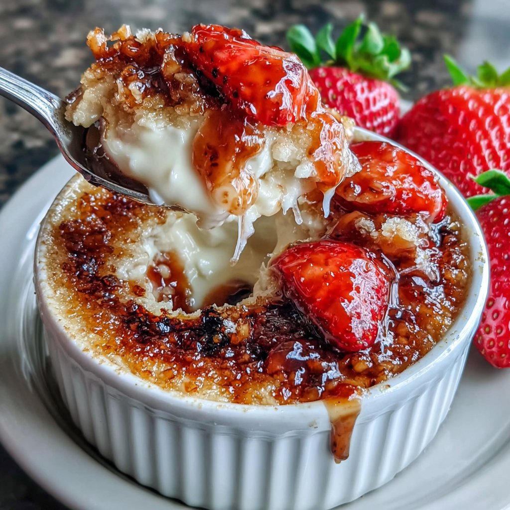 Strawberry Crème Brûlée Dessert
