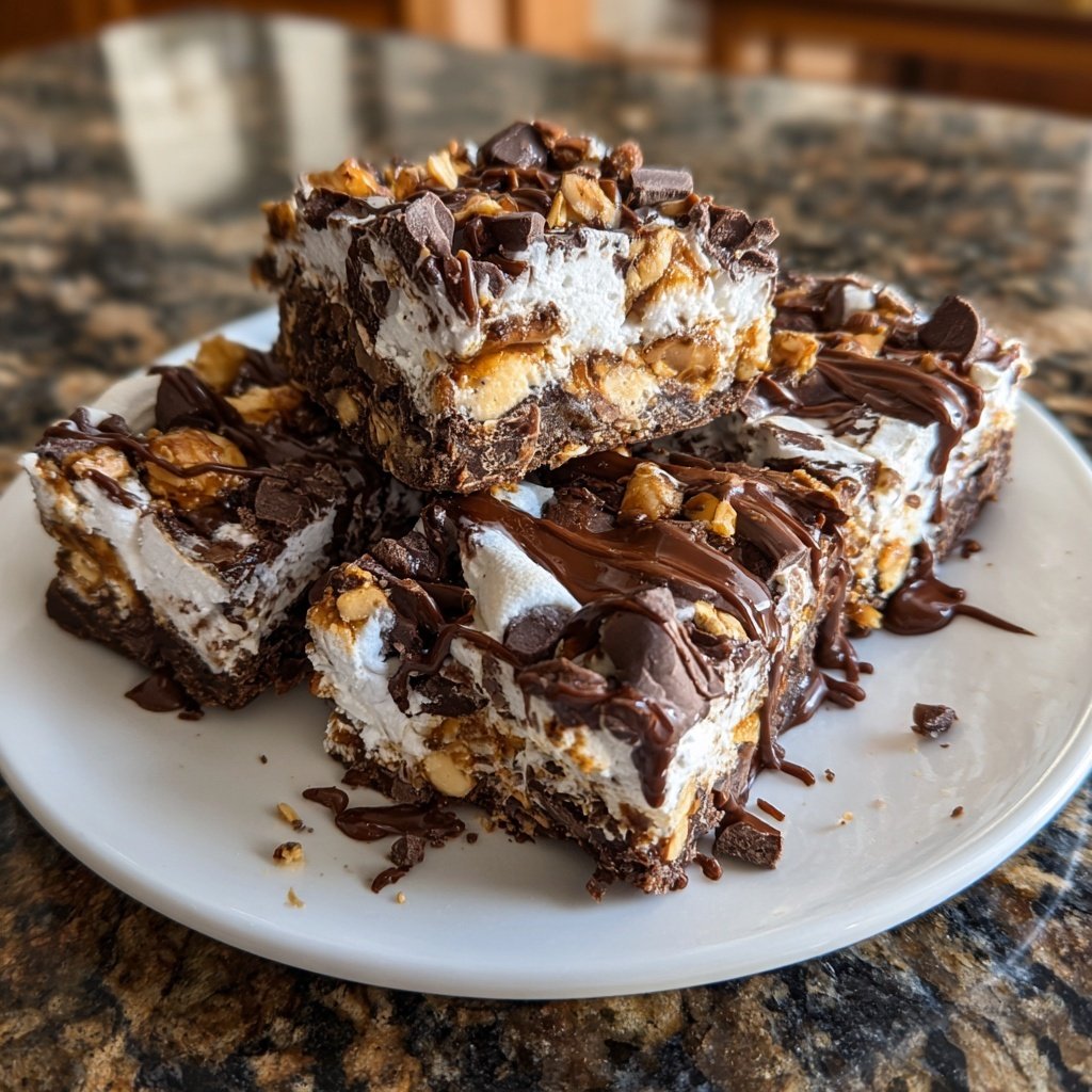 Rocky Road Fudge Squares