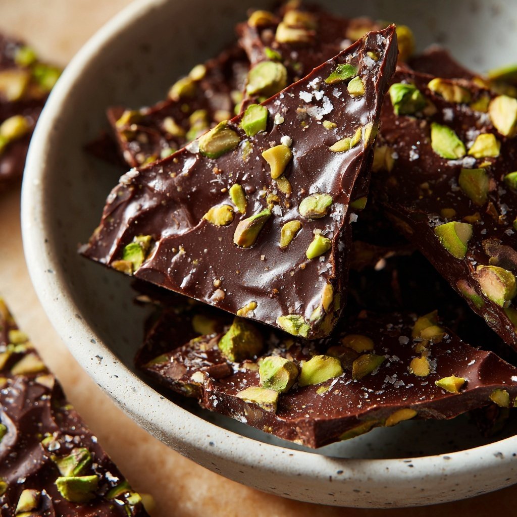 Chocolate Pistachio Bark Shards