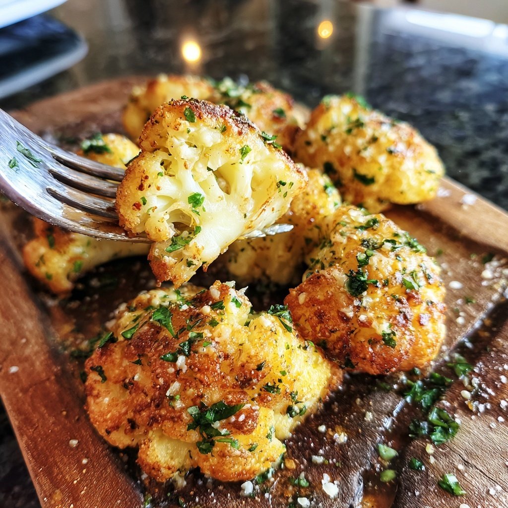 Garlic Parmesan Cauliflower Bites