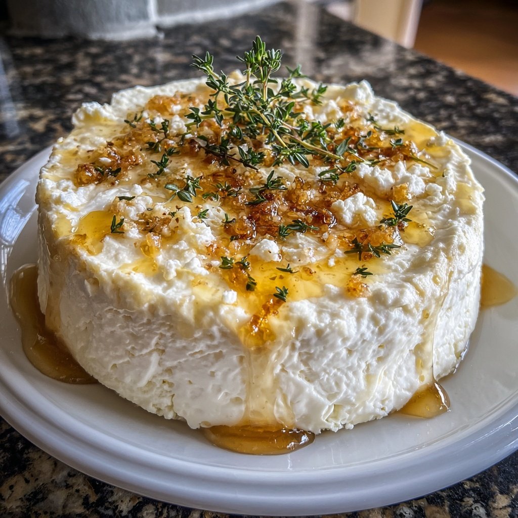 Goat Cheese Cake Honey Thyme