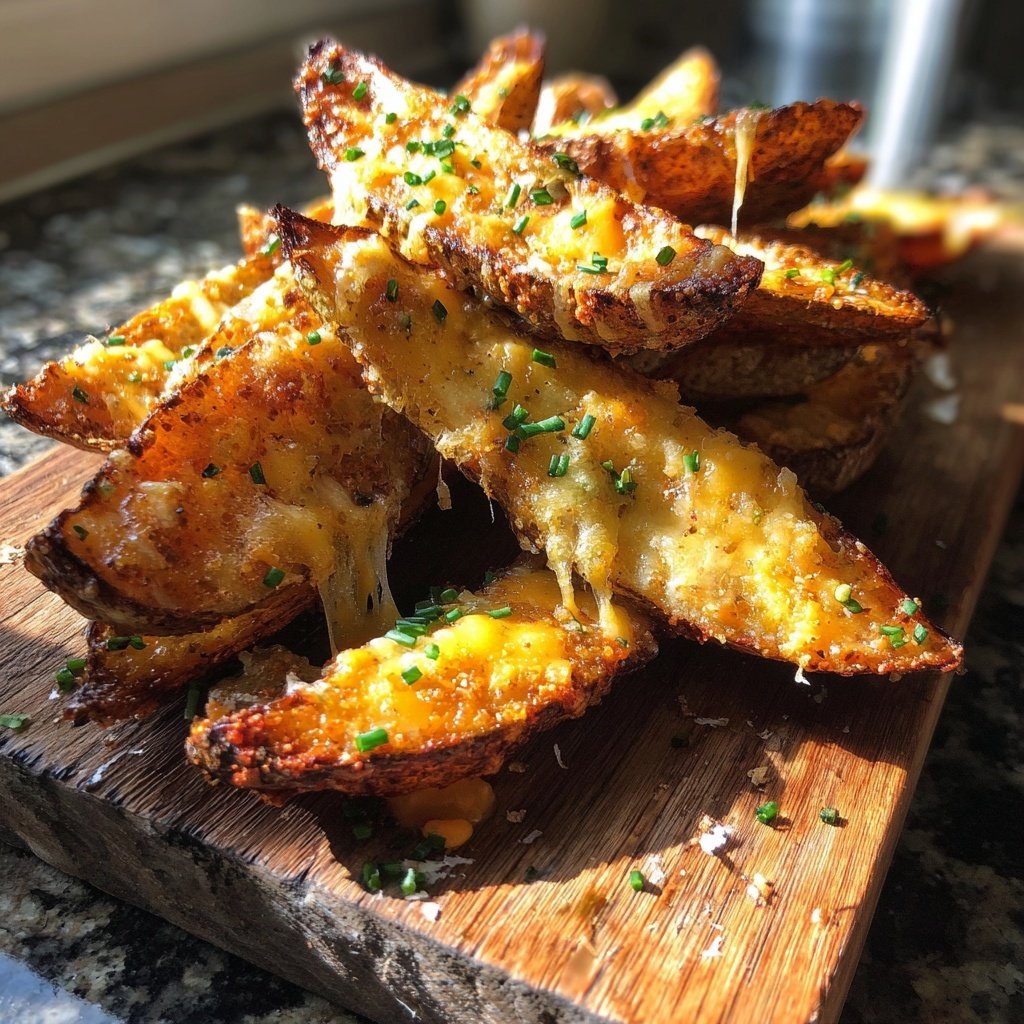 Airfryer Cheesy Potato Wedges