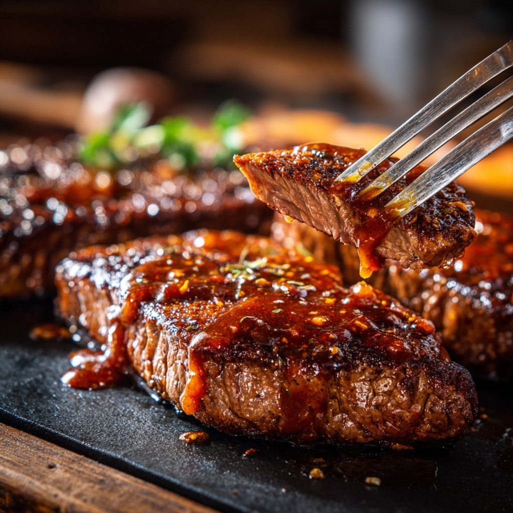 Steaks with Goulash and Sauce