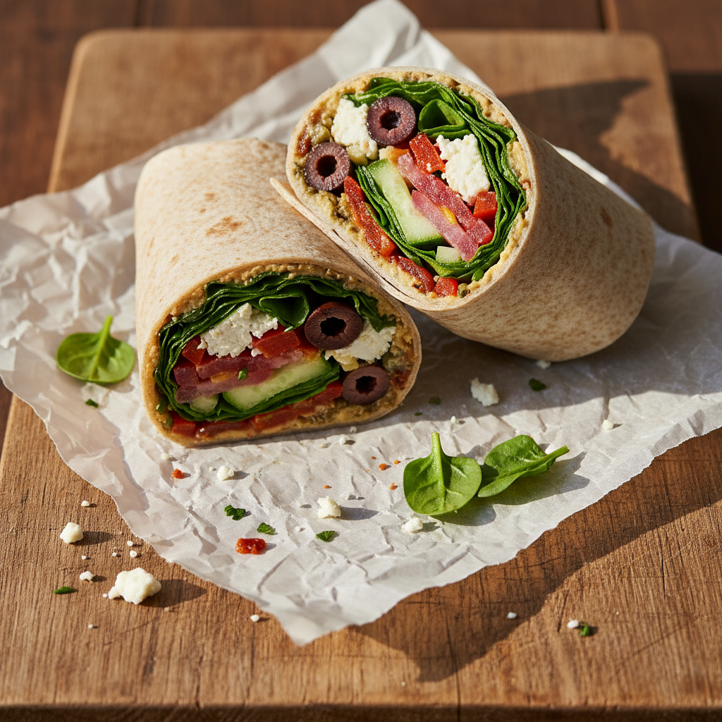Charming Mediterranean Antipasto Wrap