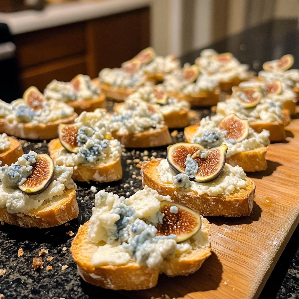Fig Blue Cheese Crostini