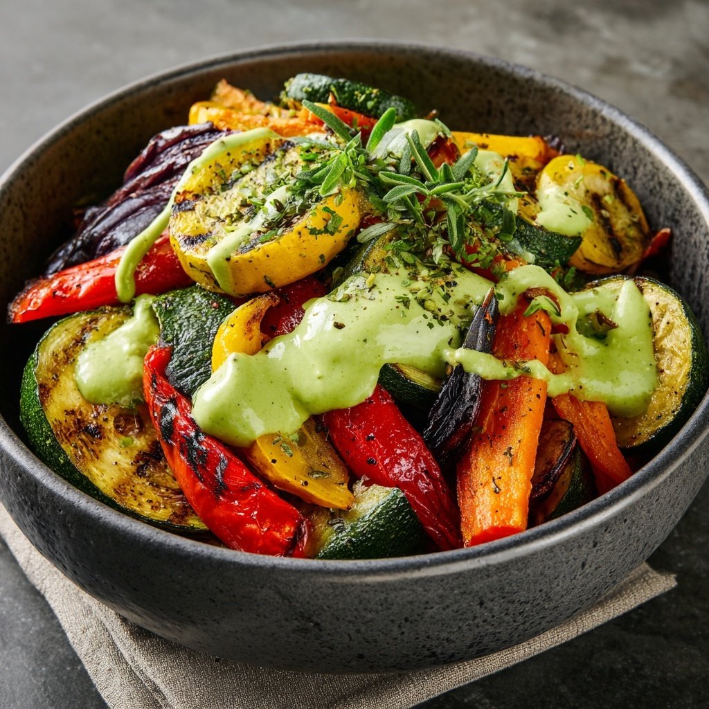Roasted Vegetable Bowls Green Tahini