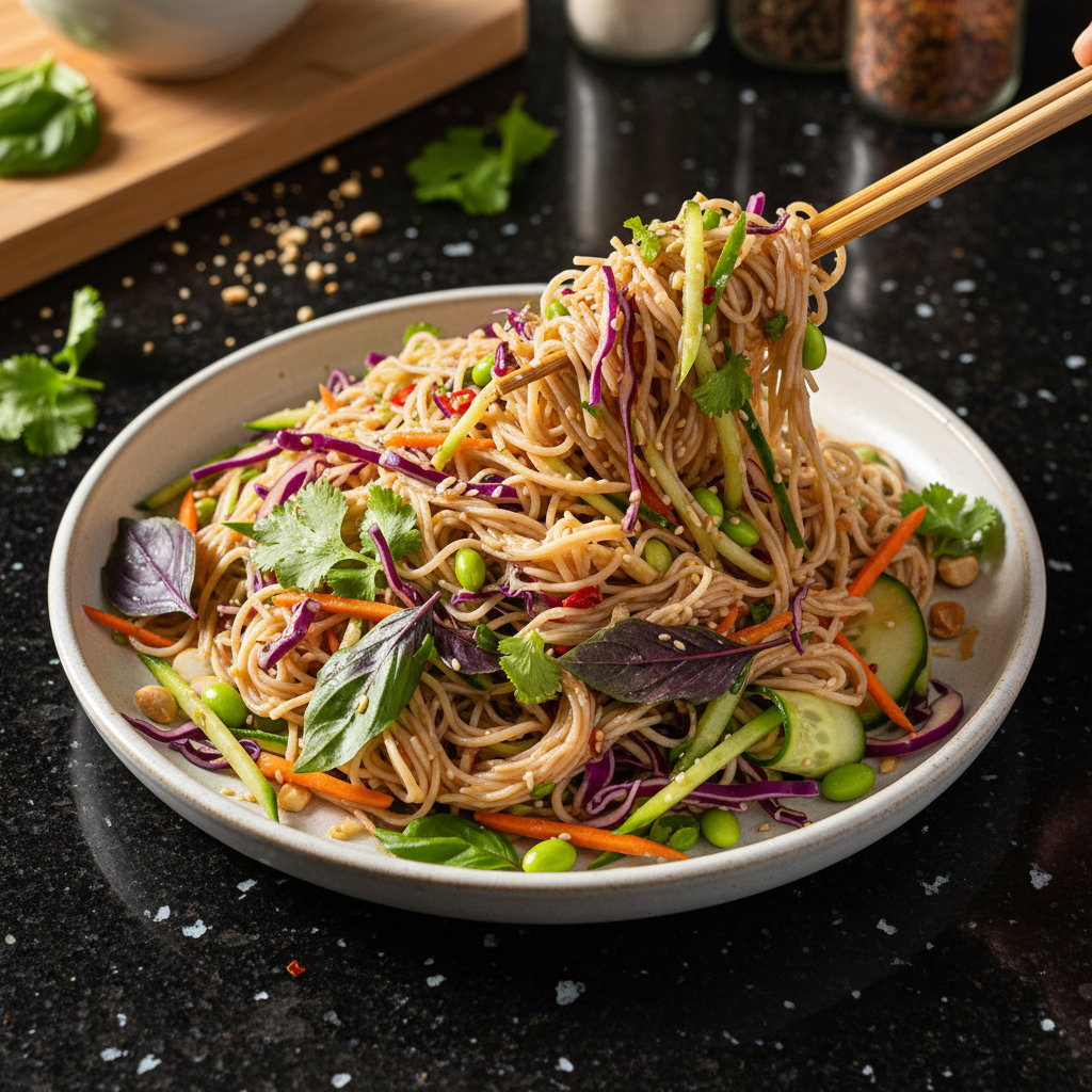Colorful Asian Noodle Salad