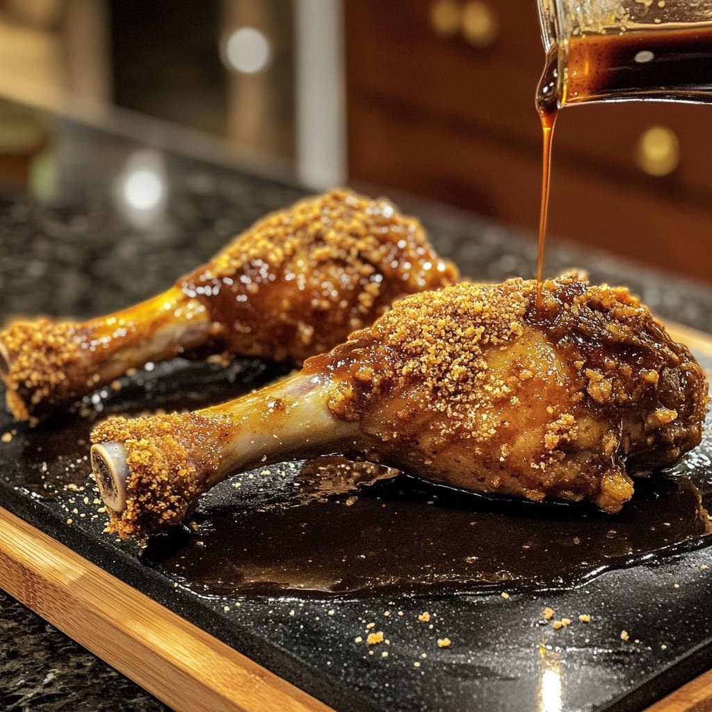 Crispy Goose Legs with Dark Beer Gravy