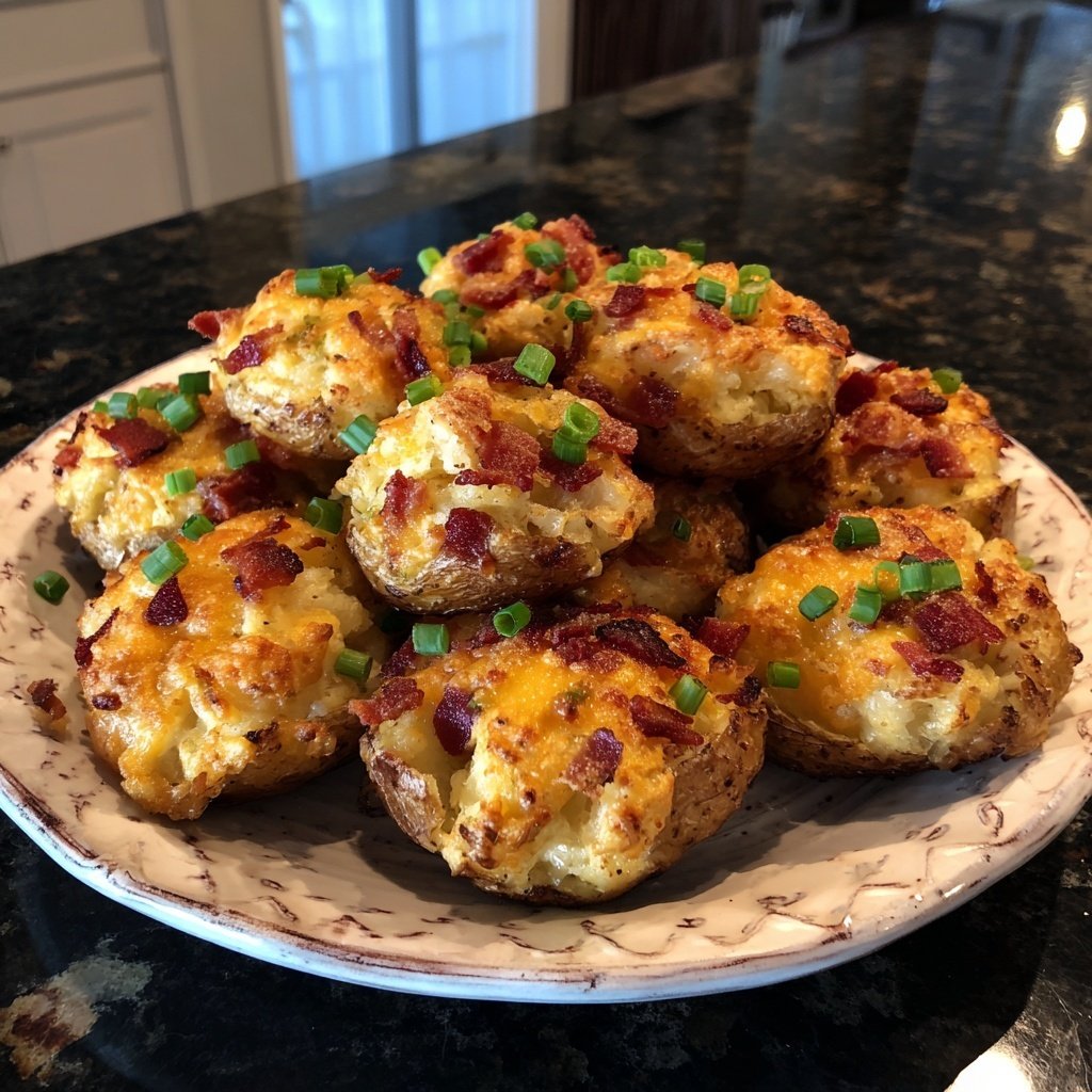 Loaded Airfryer Potatoes with Bacon