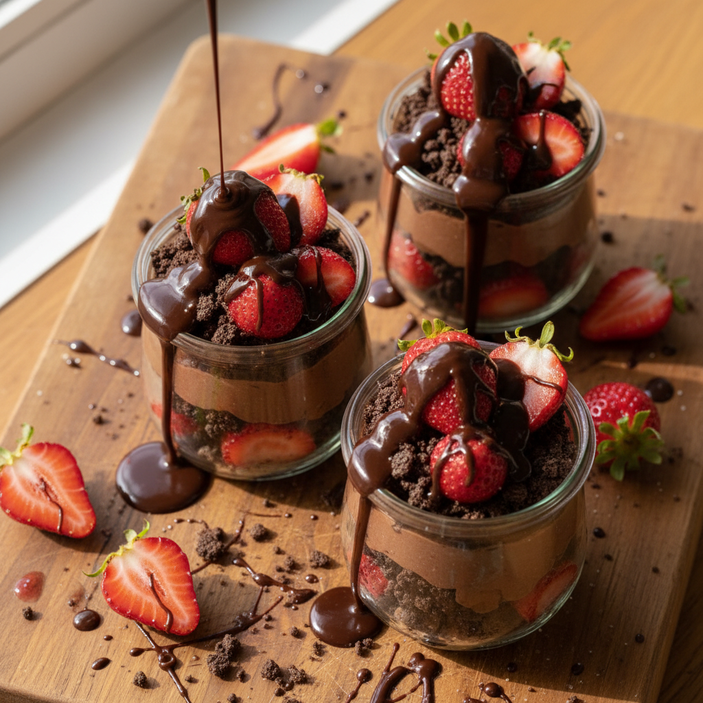 Gourmet Chocolate Strawberry Parfaits