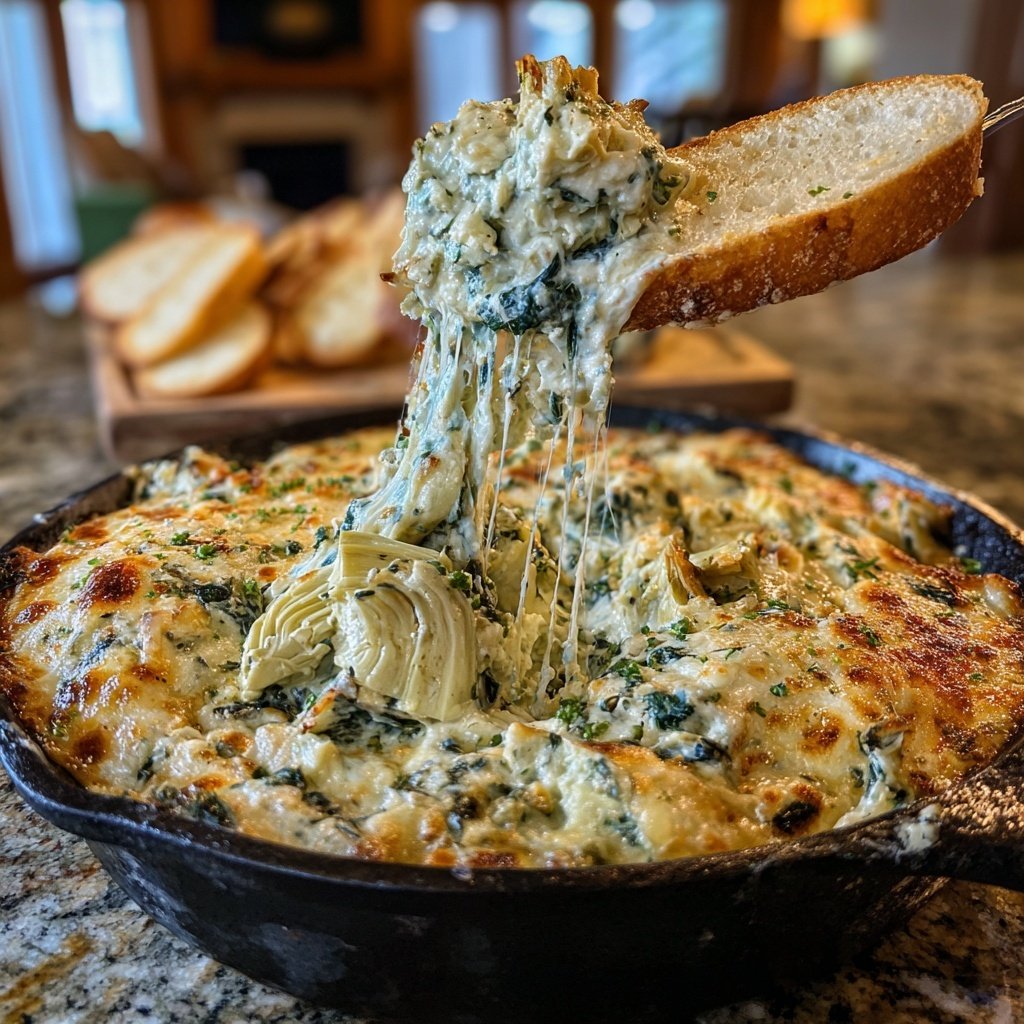Cheesy Spinach and Artichoke Dip