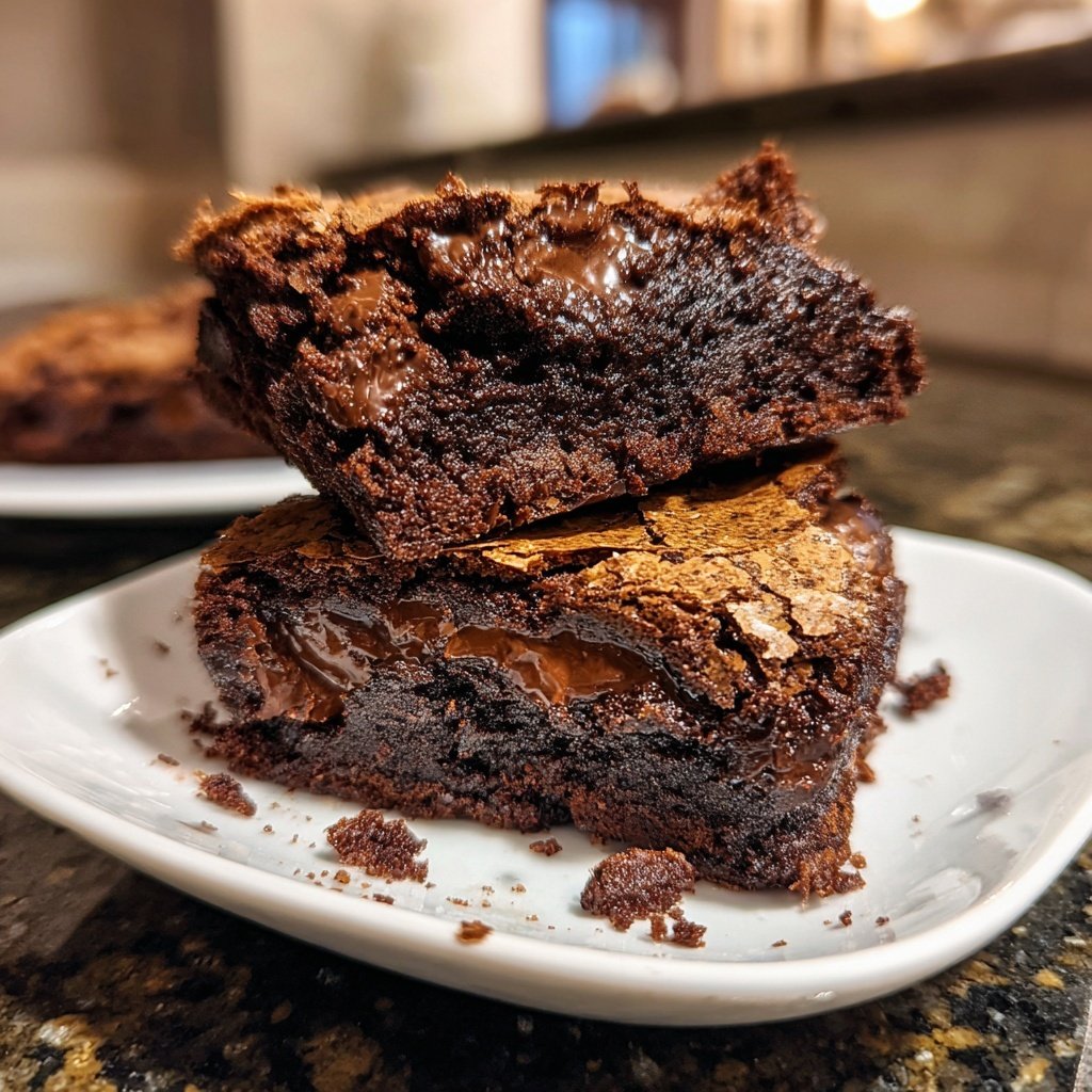 Triple Chocolate Fudge Brownies